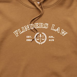 Flinders Law Varsity Hoodie - Camel