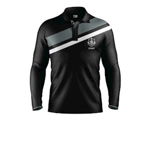 HPE/COACHES - AHS Staff Custom Black LS Polo 