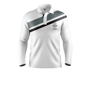 HPE/COACHES - AHS Staff Custom White LS Polo 