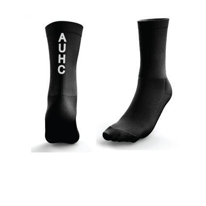 AU Hockey Crew Socks - Black