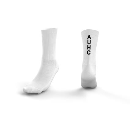 AU Hockey Crew Socks - White