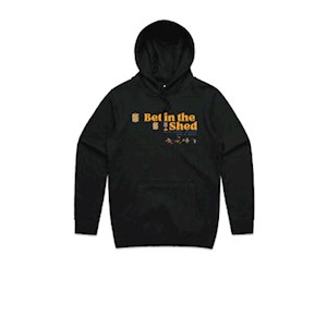Bet in the Shed Podcast Black Hoodie