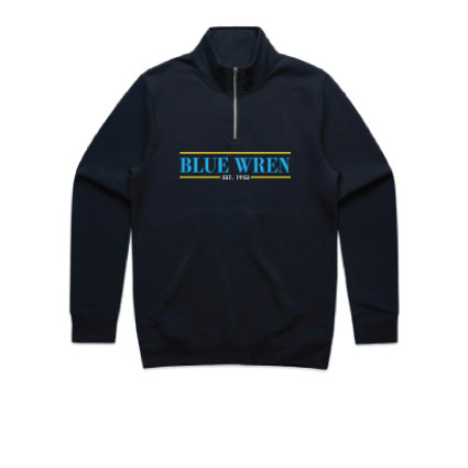 Blue Wren Netball Club Contrast Adults QTR Zip