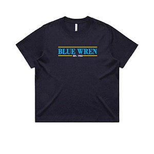 Blue Wren Box Tee- Navy