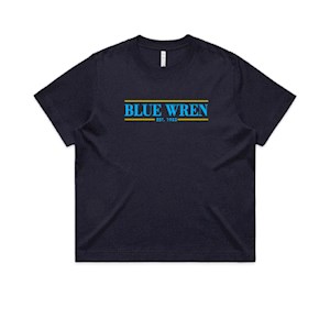 Blue Wren Box Tee- Navy