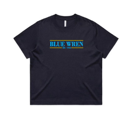 Blue Wren Box Tee- Navy