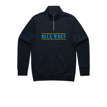 Blue Wren Netball Club Contrast Adults QTR Zip