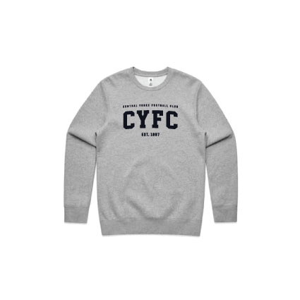 CYFC Embroidered College Crew - Grey Marle