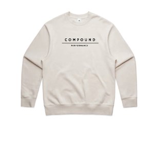 Compound Performance Heavy Crew Jumper - Bone