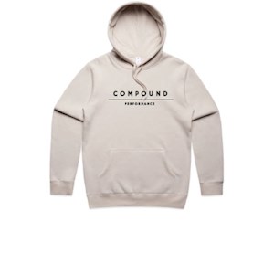 Compound Performance Stencil Hood Jumper - Bone