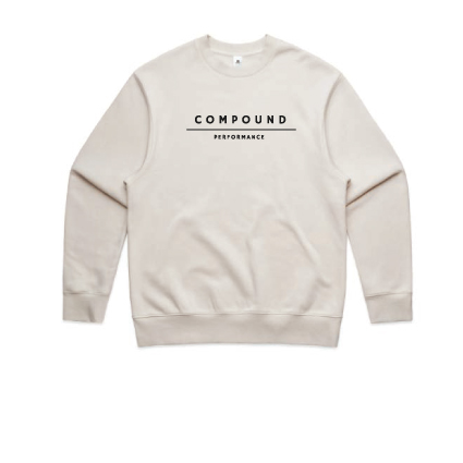 Compound Performance Heavy Crew Jumper - Bone