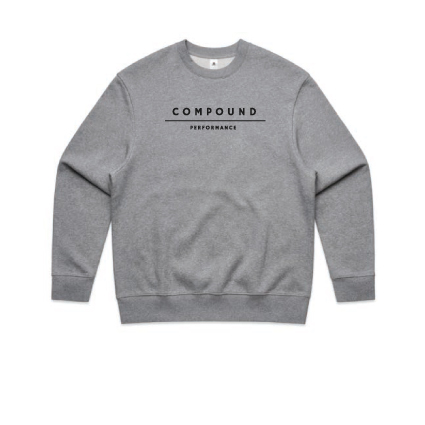 Compound Performance Heavy Crew Jumper - Grey Marle