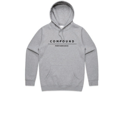 Compound Performance Stencil Hood Jumper - Grey Marle