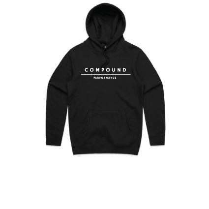 Compound Performance Stencil Hood Jumper - Black