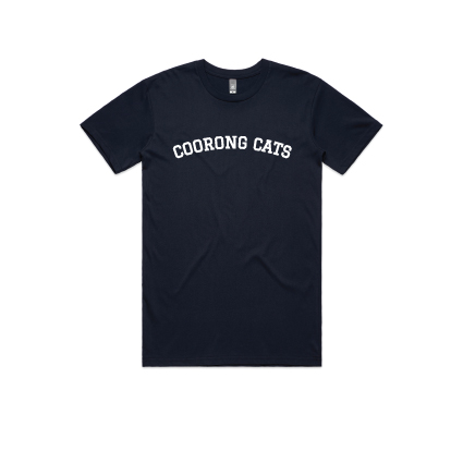 Coorong Cats Cotton Tee - Navy