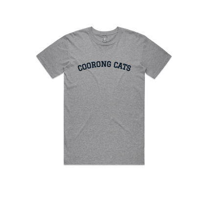 Coorong Cats Cotton Tee - Grey Marle