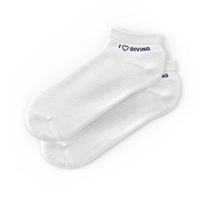 Diving Anklet Sock - White