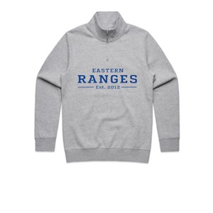 ER Embroidered 1/4 Zip Jumper - Grey Marle