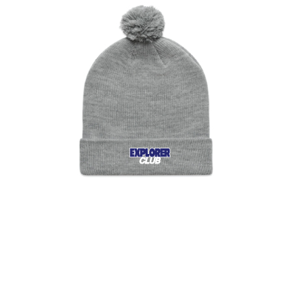 Explorer Caravans Pom Pom Beanie - Grey Marle