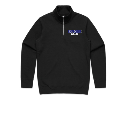 Explorer Caravans Qtr Zip - Black