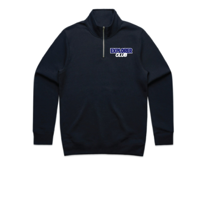 Explorer Caravans Qtr Zip - Navy