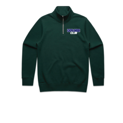 Explorer Caravans Qtr Zip - Pine Green