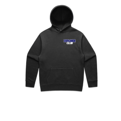 Explorer Caravans Relax Faded Hoodie - Black