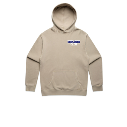 Explorer Caravans Relax Faded Hoodie - Taupe
