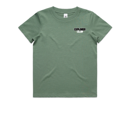 Explorer Caravans Kids Tee - Sage