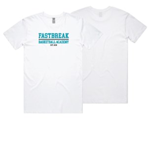 Fastbreak Basketball Printed T-Shirts - White