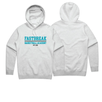 Fastbreak Basketball Printed Hoodie | Grey Marle