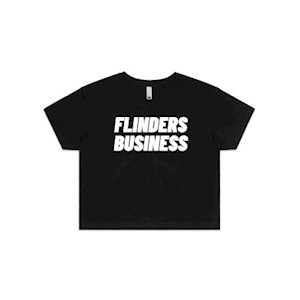Flinders Business Crop Tee - Black