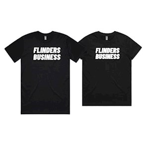 Flinders Business Print Tee - Black