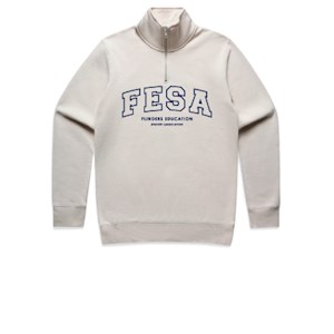 FESA Embroidered QTR Zip - Bone