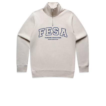 FESA Embroidered QTR Zip - Bone