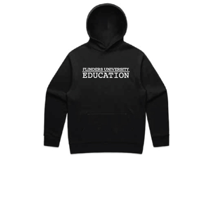 Flinders Uni Education Embroidered Relax Hoodie - Black