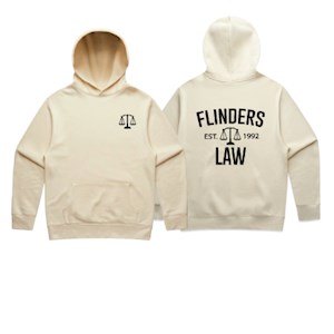 Flinders University Law Puff Print Hoodie - Butter