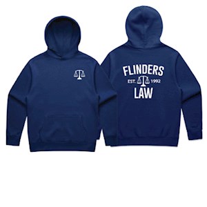 Flinders University Law Puff Print Hoodie - Cobalt