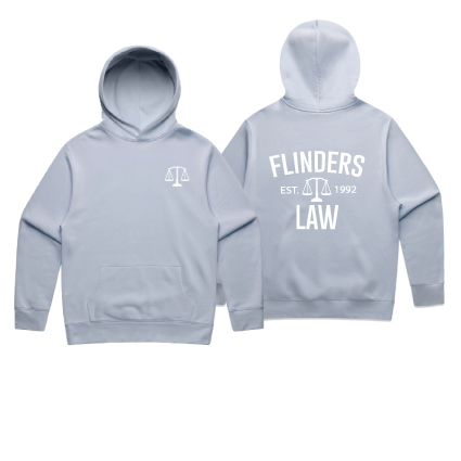 Flinders University Law Puff Print Hoodie - Powder