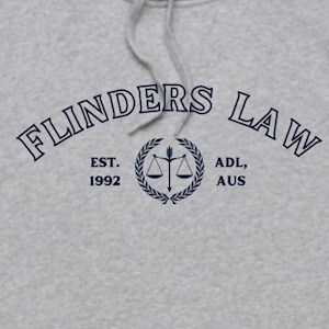 Flinders Law Varsity Hoodie - Grey Marle
