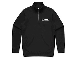 Flinders Uni Physio Half Zip - Black