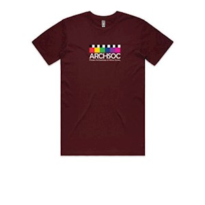 Flinders Uni ARCHSOC Logo Tee - Burgandy