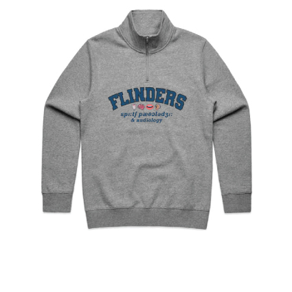 FUSPAA Mens Half Zip- Grey Marle
