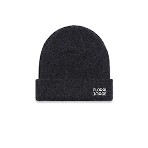 Floral Image Knit Beanie