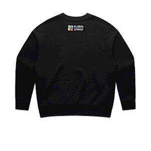  Floral Image Womens Relaxed Crewneck