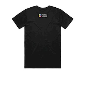 Floral Image Mens Classic T-Shirt- Black