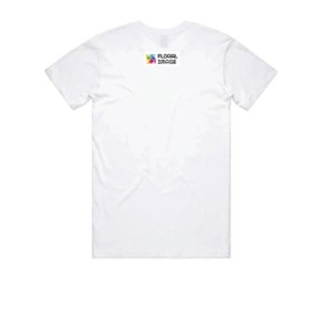 Floral Image Mens Classic T-Shirt- White