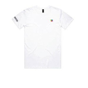 Floral Image Mens Classic T-Shirt- White