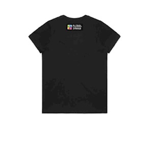  Floral Image Womens Classic T-Shirt- Black