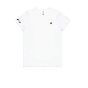  Floral Image Womens Classic T-Shirt- White